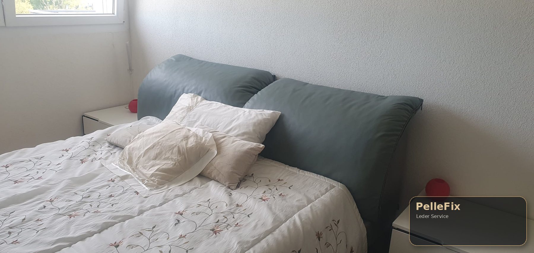 Gereinigtes graues Lederkopfteil